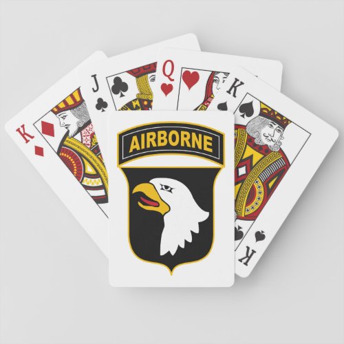 101st Airborne Division Military Veteran Poker Cards