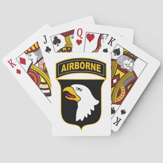 101st Airborne Division Military Veteran Poker Cards (Back)