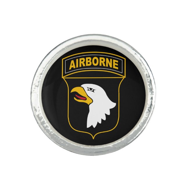 101st Airborne Division Military Veteran Ring (Front)