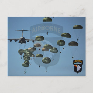 101st airborne division nam patch postcard