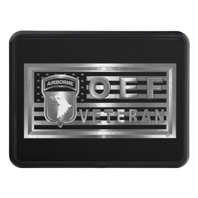 101st Airborne Division OEF Veteran  Hitch Cover (Front)