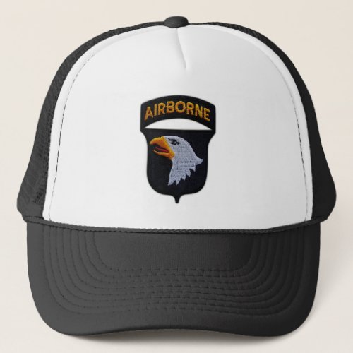 101st airborne division patch trucker hat