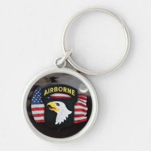 101st airborne division patch veterans vets Keycha Keychain
