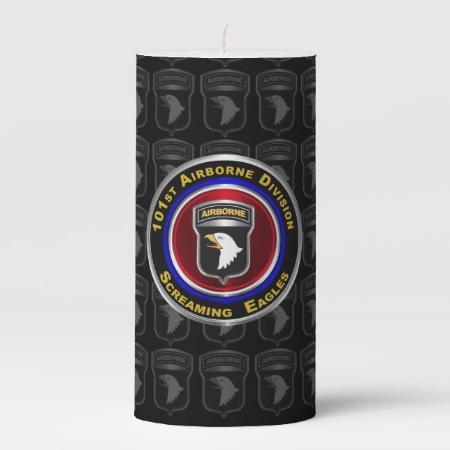 101st Airborne Division  Pillar Candle (Front)
