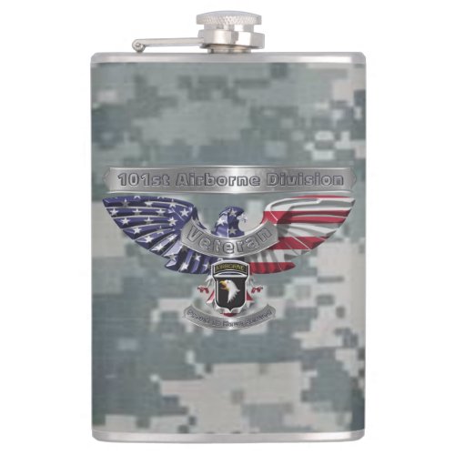 101st Airborne Division Proud To Have Served Flask