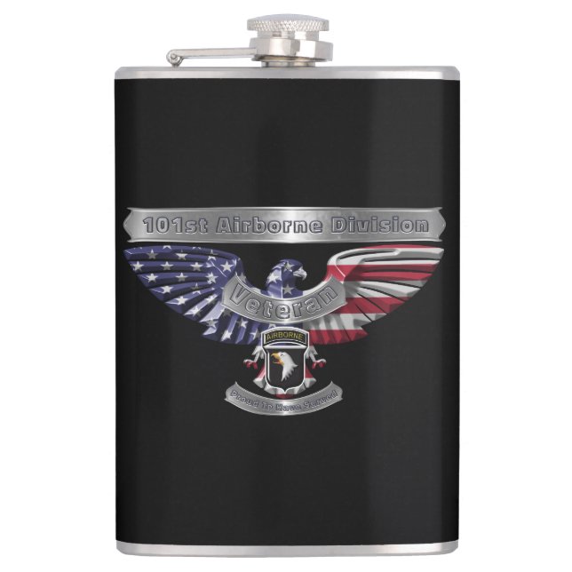 101st Airborne Division “Proud To Have Served” Flask (Front)