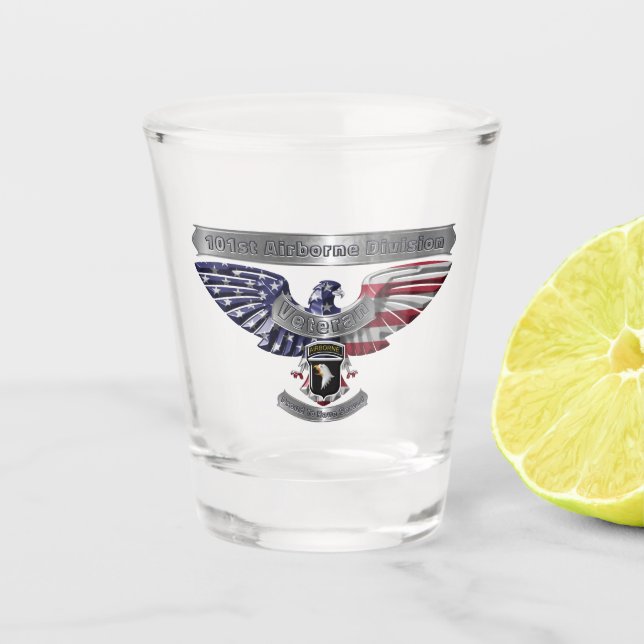 101st Airborne Division “Proud To Have Served” Shot Glass (Front)