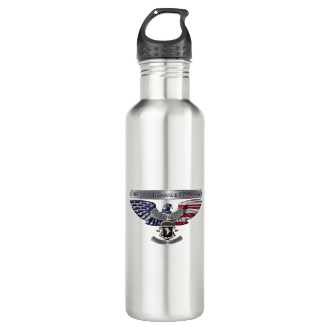 101st Airborne Division “Proud To Have Served” Stainless Steel Water Bottle (Front)