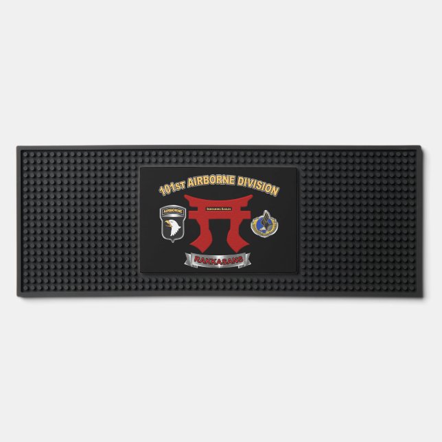 101st Airborne Division Rakkasans Bar Mat (Front)