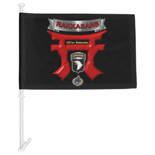 101st Airborne Division Rakkasans Car Flag