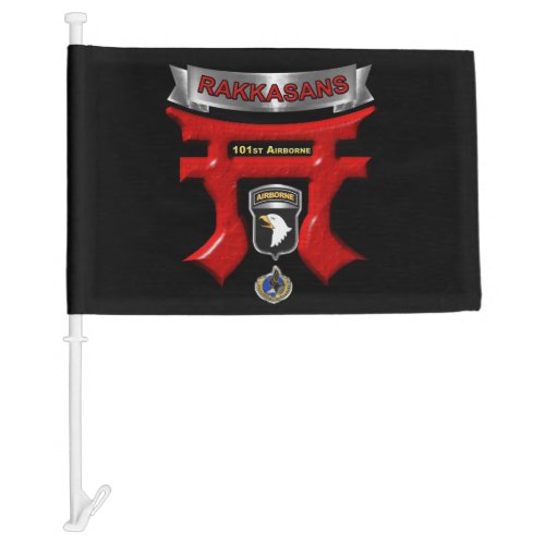 101st Airborne Division Rakkasans Car Flag