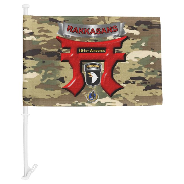 101st Airborne Division Rakkasans Car Flag (Front)