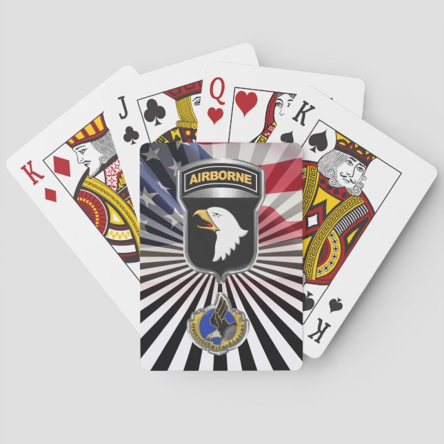 101st Airborne Division Rakkasans Patch Poker Cards (Back)
