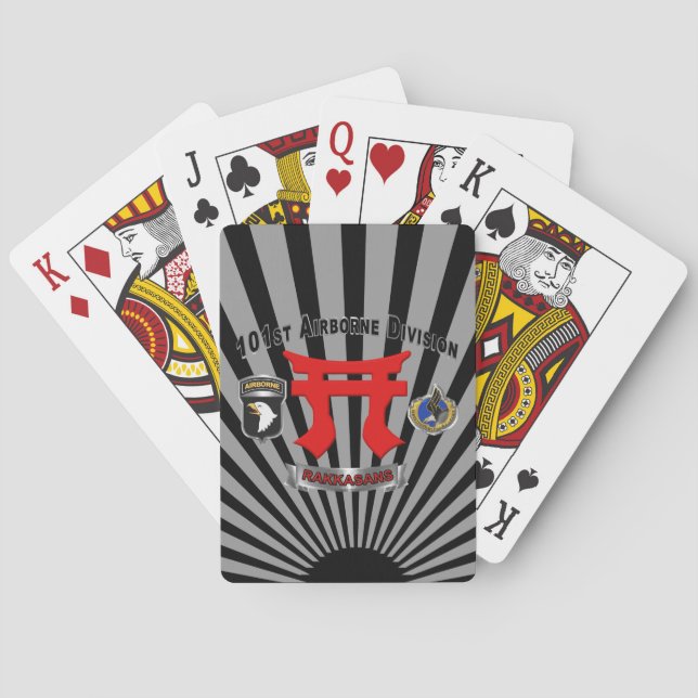 101st Airborne Division Rakkasans Poker Cards (Back)
