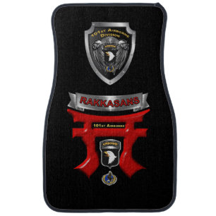 101st Airborne Division Rakkasans Shield Car Floor Mat