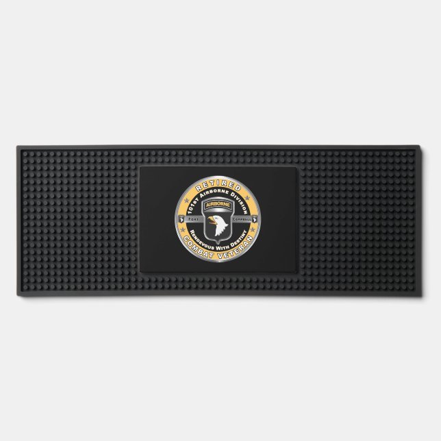 101st Airborne Division Retired  Bar Mat (Front)