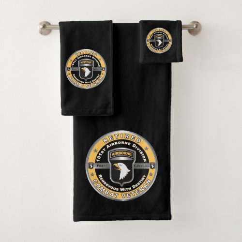 101st Airborne Division Retired Bath Towel Set