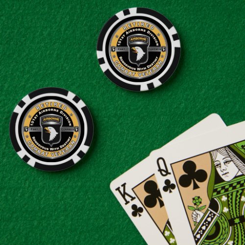 101st Airborne Division Retired Poker Chips
