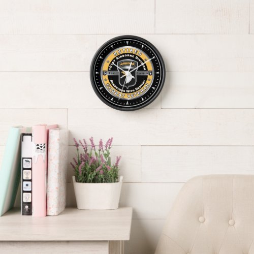101st Airborne Division Retired Veteran Clock