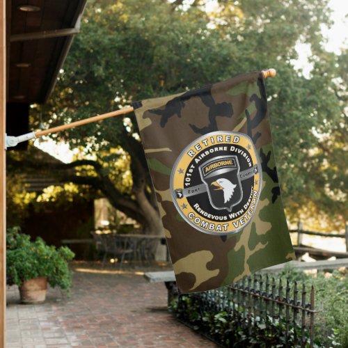 101st Airborne Division Retired Veteran House Flag