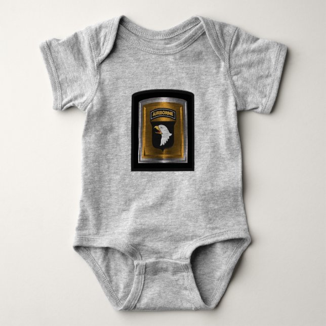 101st Airborne Division “Screaming Eagles” Baby Bodysuit (Front)