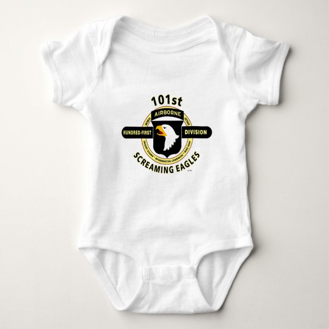 101ST AIRBORNE DIVISION "SCREAMING EAGLES" BABY BODYSUIT (Front)