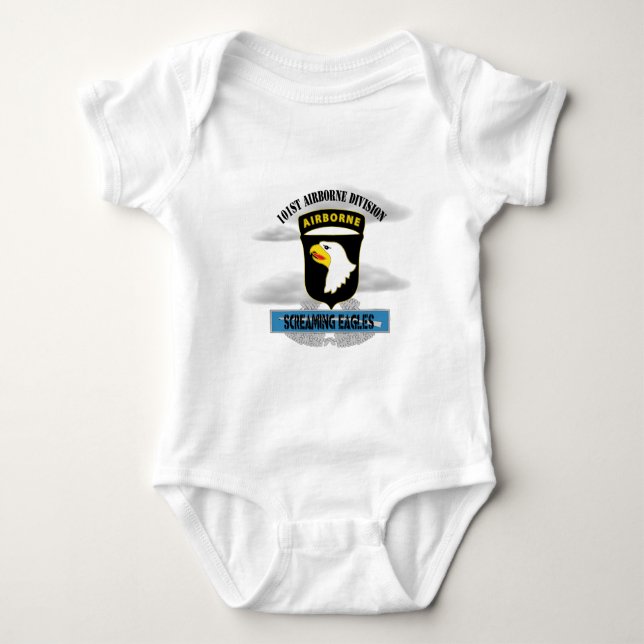 101st Airborne Division "Screaming Eagles" Baby Bodysuit (Front)