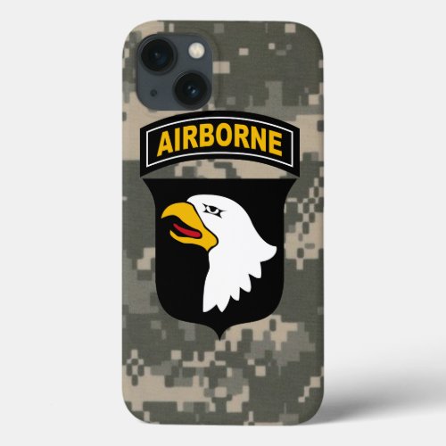101st Airborne Division Screaming Eagles Camo iPhone 13 Case