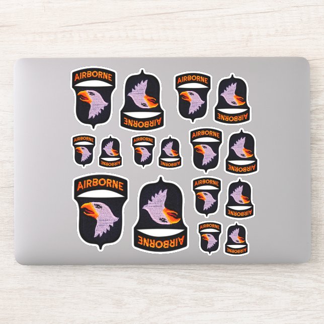 101st Airborne Division Screaming Eagles Contour S Sticker (Computer)