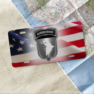 101st Airborne Division “Screaming Eagles” Custom License Plate