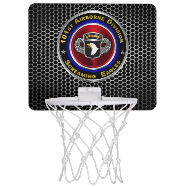 101st Airborne Division Screaming Eagles Custom Mini Basketball Hoop (Front)