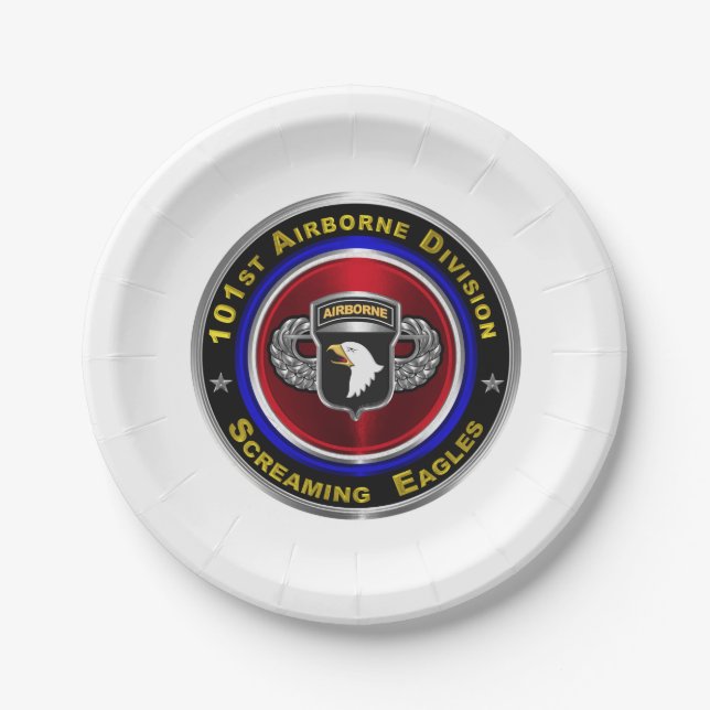 101st Airborne Division Screaming Eagles Custom Paper Plates (Front)