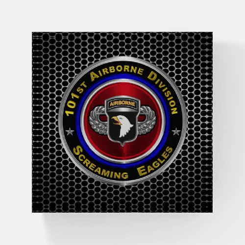 101st Airborne Division Screaming Eagles Custom Paperweight