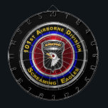 101st Airborne Division “Screaming Eagles”  Dart Board<br><div class="desc">Display your pride for our Army's only Air Assault Division! This uniquely designed artwork makes a wonderful gift for your favorite Air Assault Soldier! This is a specially designed gift for anyone looking for that one of a kind special gift for any occasion such as retirement, change of command, PCS,...</div>