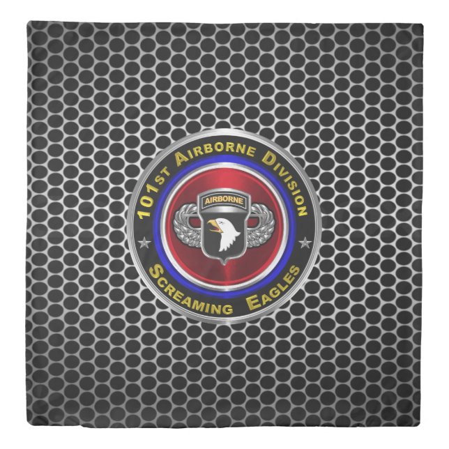 101st Airborne Division “Screaming Eagles” Duvet Cover (Front)