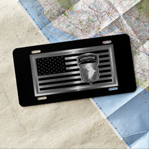 101st Airborne Division “Screaming Eagles” Flag License Plate