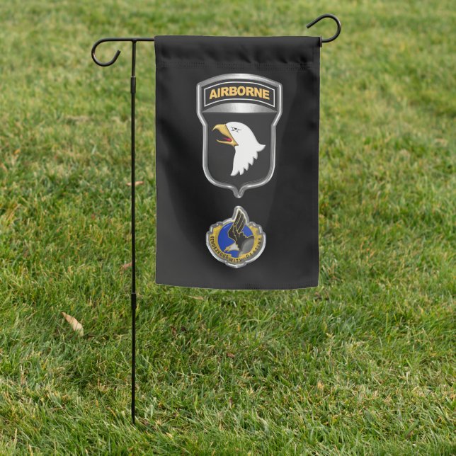 101st  Airborne Division Screaming Eagles  Garden Flag (In SItu)