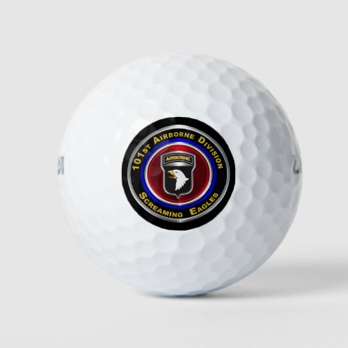 101st Airborne Division Screaming Eagles Golf Balls