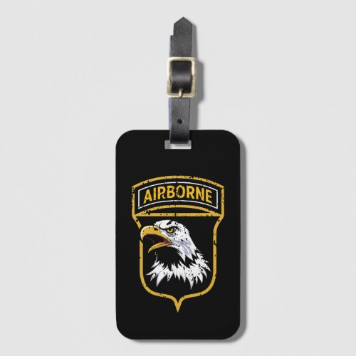 101st Airborne Division Screaming Eagles Grunge Luggage Tag