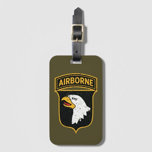 101st Airborne Division Screaming Eagles Grunge Luggage Tag