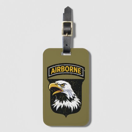 101st Airborne Division Screaming Eagles Grunge Luggage Tag