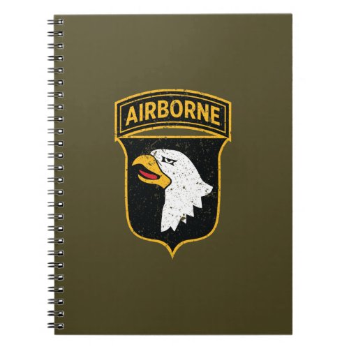 101st Airborne Division Screaming Eagles Grunge Notebook
