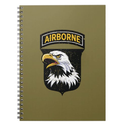 101st Airborne Division Screaming Eagles Grunge Notebook