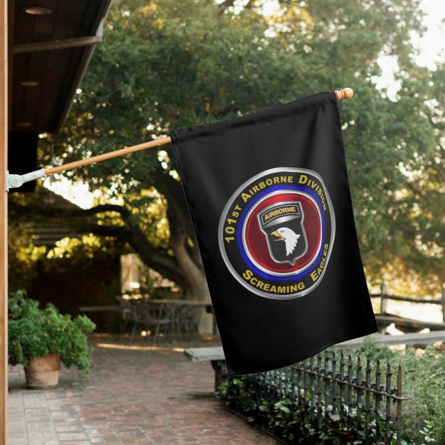 101st Airborne Division Screaming Eagles  House Flag (In SItu)