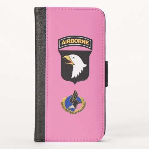 101st Airborne Division Screaming Eagles iPhone X Wallet Case