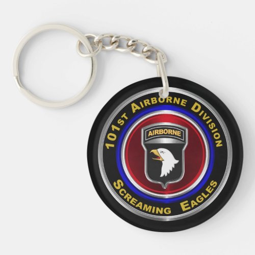101st Airborne Division Screaming Eagles Keychain