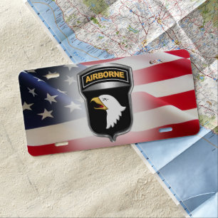 101st Airborne Division "Screaming Eagles" License Plate