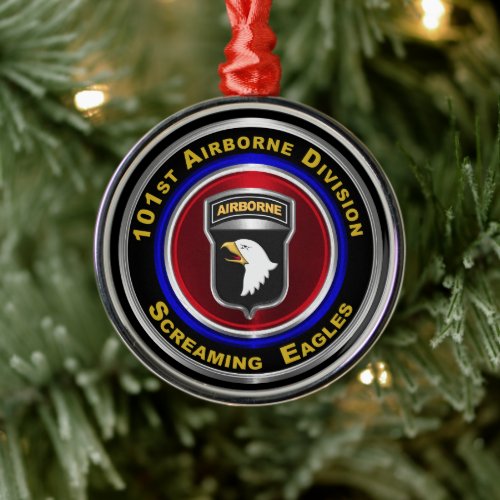 101st Airborne Division Screaming Eagles Metal Ornament
