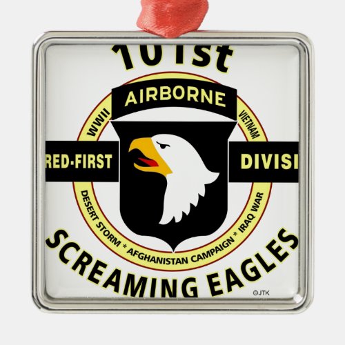 101ST AIRBORNE DIVISION SCREAMING EAGLES METAL ORNAMENT