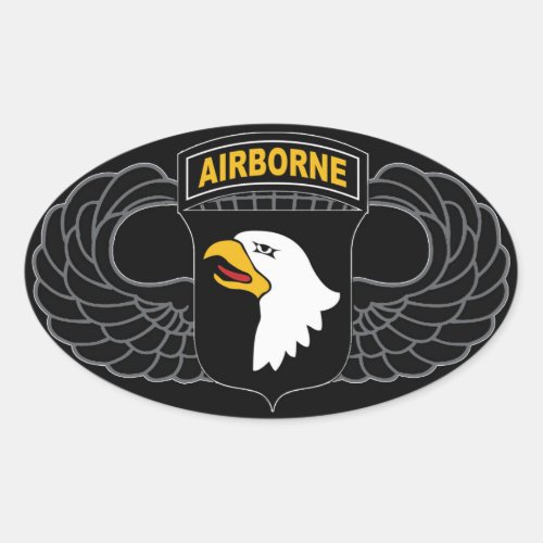 101st Airborne Division Screaming Eagles Oval Sticker